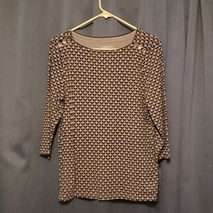 Croft & Barrow Women's black & grey 3/4 sleeve